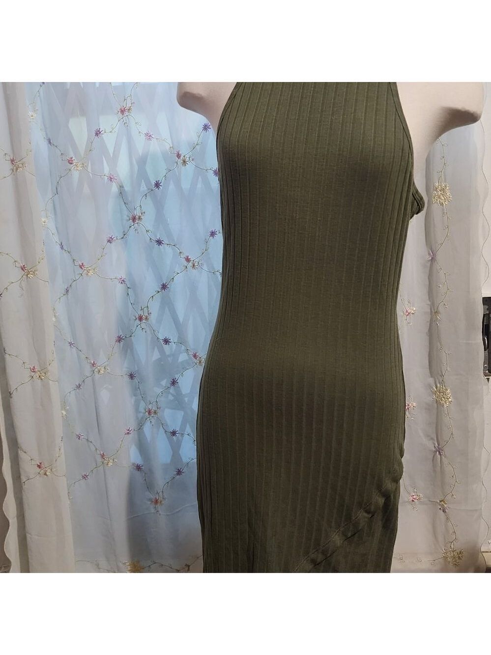 Pre Owned Feathers Olive Mini Dress
